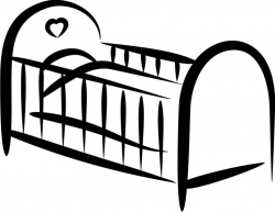 Download crib drawing easy clipart Cots Bed size Clip art ...