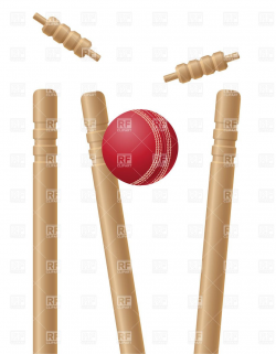 Cricet wickets and ball Vector Image – Vector illustration ...