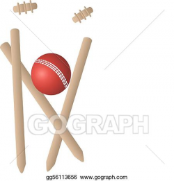 EPS Vector - Cricket wickets ball. Stock Clipart ...