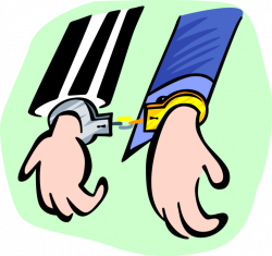 Crime Perpetrators in Handcuffs - Vector Image