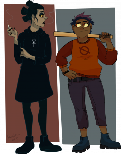 katt-art: “Tried my hand at Bea and Mae as humans! Gregg and Angus ...