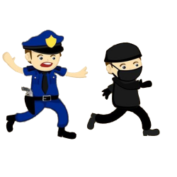 Police officer Crime Illustration - policeman and thief 1000*1000 ...