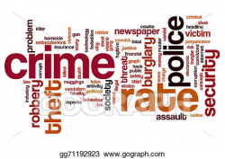 Stock Illustration - Crime rate word cloud. Clipart ...