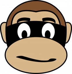 Clipart - Monkey Emoji - Criminal