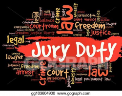 EPS Vector - Jury duty word cloud collage. Stock Clipart ...