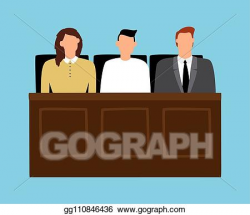 Vector Stock - Jury in trial. man and woman sitting in court ...