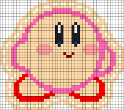 Yarn Kirby Perler Bead Pattern / Bead Sprite | pixel art | Pinterest ...