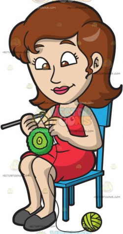 A Woman Crocheting During Her Free Time : A woman with brown ...