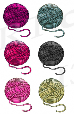 50% OFF SALE Yarn Clipart Clip art crochet clipart yarn by ...