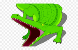 Crocodile Clipart Hungry Alligator - Crocodile Open Mouth ...