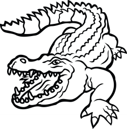 Crocodile Clipart Black And White | Free download best ...