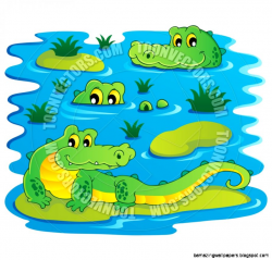 Crocodile in water clipart » Clipart Portal
