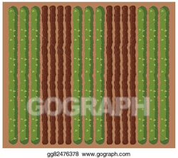 Vector Stock - Top view of crops on the farm. Clipart ...