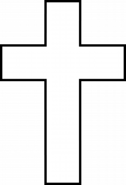 Free Cross Clipart Black And White | Coloring | Pinterest | Outlines ...