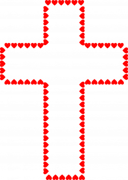 Clipart - Hearts Cross