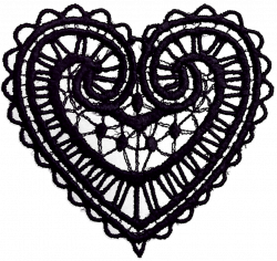 Graphic Vector Collection: Dark Lace Heart Ornaments | clip art #2 ...