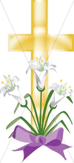 Easter Lily Cross | Cross Clipart