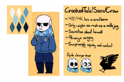 CrookedTale!Sans/Crow Ref Sheet by shujuju on DeviantArt