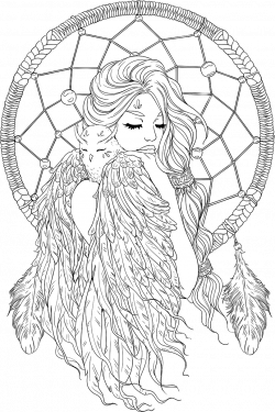 lineartsy free adult coloring page dreamcatcher lined | Projects to ...