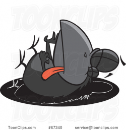 Cartoon Dead Crow #67340 by Ron Leishman