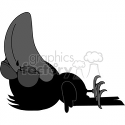 dead cartoon Crow clipart. Royalty-free clipart # 387266