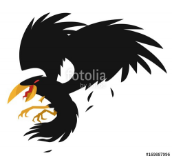 evil mad crow raven
