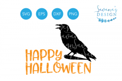 Free Happy Halloween SVG, Raven SVG, Crow SVG, Halloween SVG ...