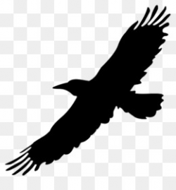 Flying Crow PNG Black And White Transparent Flying Crow ...