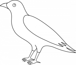 Free Crow Patterns | Colorable Crow Line Art - Free Clip Art ...