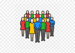 Crowd Clipart Bunch Person - Group Of People Icon - Free ...
