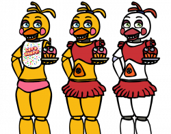 Toy Chica in Circus Baby's Clothes/Colours : fivenightsatfreddys