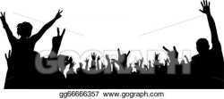 Clip Art Vector - Concert crowd. Stock EPS gg66666357 - GoGraph