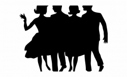 Silhouettes Clipart Small Crowd - Indian People Silhouette ...