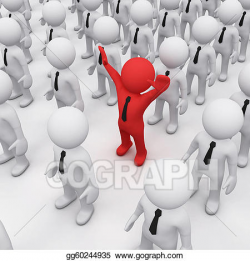 Drawing - 3d man in a crowd. Clipart Drawing gg60244935 ...