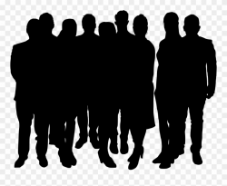 Crowd Png - Group Of People Silhouette Png Clipart (#1434390 ...