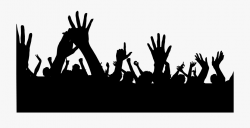 Crowd With Hands Up - People Hands Up Png #1878983 - Free ...