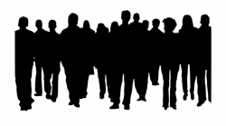 Crowd Of People Clipart Clip Art - Outline Of A Group Of ...