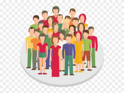 Crowd Clipart Person Icon - Group Of People Png, Transparent ...