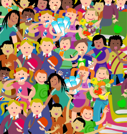 Group Of People Background clipart - Child, People, Cartoon ...
