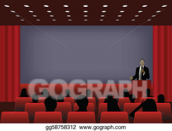 Vector Art - A person doing a presentation at a business ...