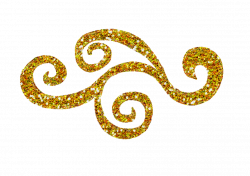 Gold Glitter Swirl Clipart