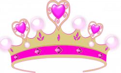 Royalty free clipart illustration of a princess crown on a pink ...