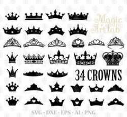 Crown svg file, Tiara svg, Crown vector, Crown cut, Princess ...