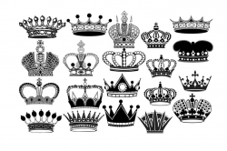 Crown Silhouette, Crown clipart, Royal Crown clip art, King crown, Queen  crown, Princess crown, Crown SVG PNG EPS