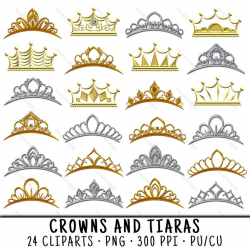Tiara Clipart, Gold Crown Clipart, Tiara Clip Art, Gold Crown Clip Art,  Tiara PNG, Gold Crown PNG, PNG Tiara, Princess Crown Tiara