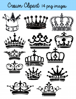 Crown Clipart Clip Art, Crown Silhouette Clipart Clip Art Black Crowns,  Color Crowns, Royal Clipart Princess Crowns