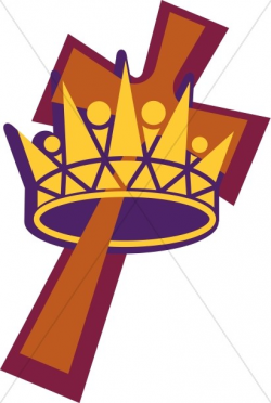 Crown and Cross Graphic | Crown Clipart