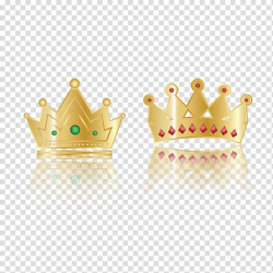 Two gold-colored crowns, Crown Computer file, Imperial crown ...