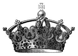 Vintage Clip Art - Jeweled Crown | Stationery | Vintage ...