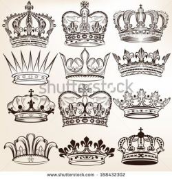 Vector set of crowns for your heraldic design | Tattoo Ideas ...